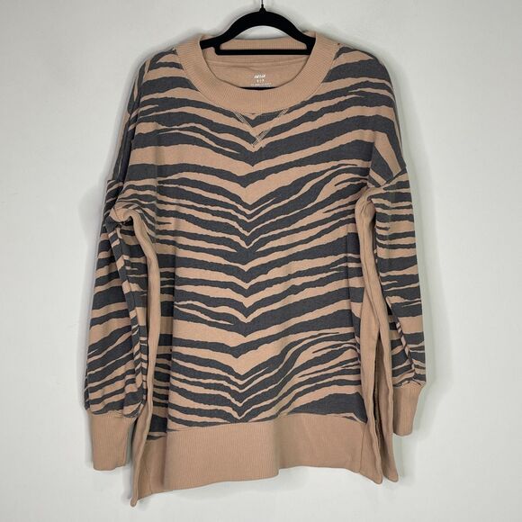 Aerie Good Vibes Tiger Stripe Oversized Sweater Women's Size Small - Picture 1 of 9